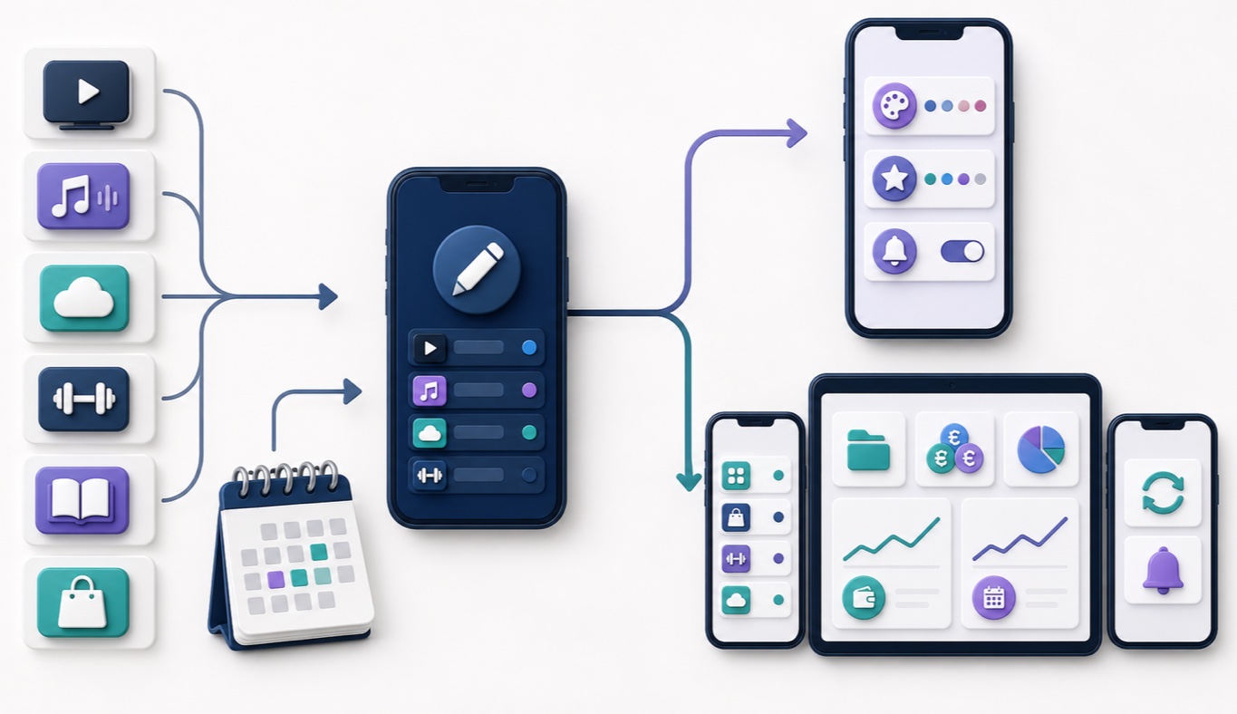 Manual subscription tracking decision workflow from entry and reminders to customization or multi-device totals